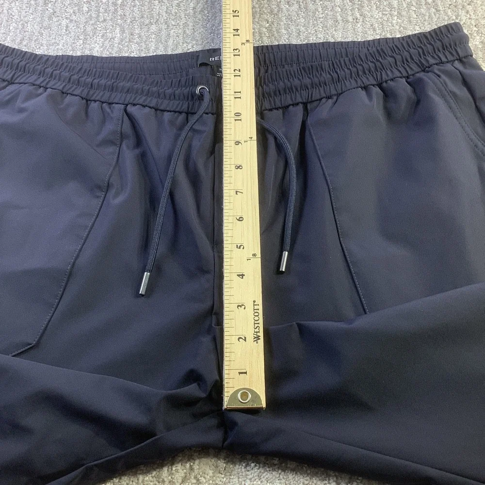 REISS Mens Navy Climb Trouser Relaxed Fit Drawstring Waist Zip Ankle Size 36 NWT